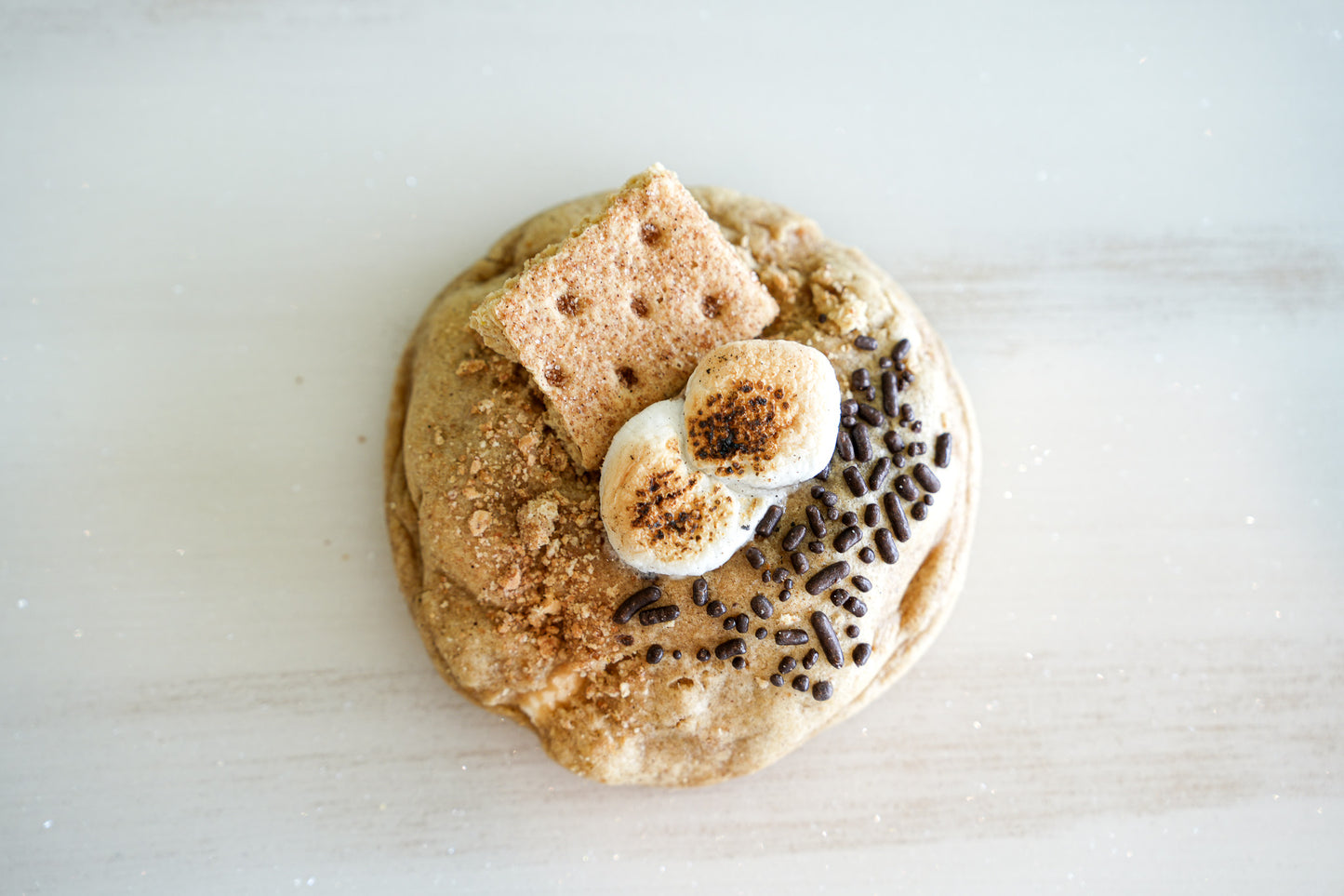 S'mores Galore Stuffed Protein Cookie