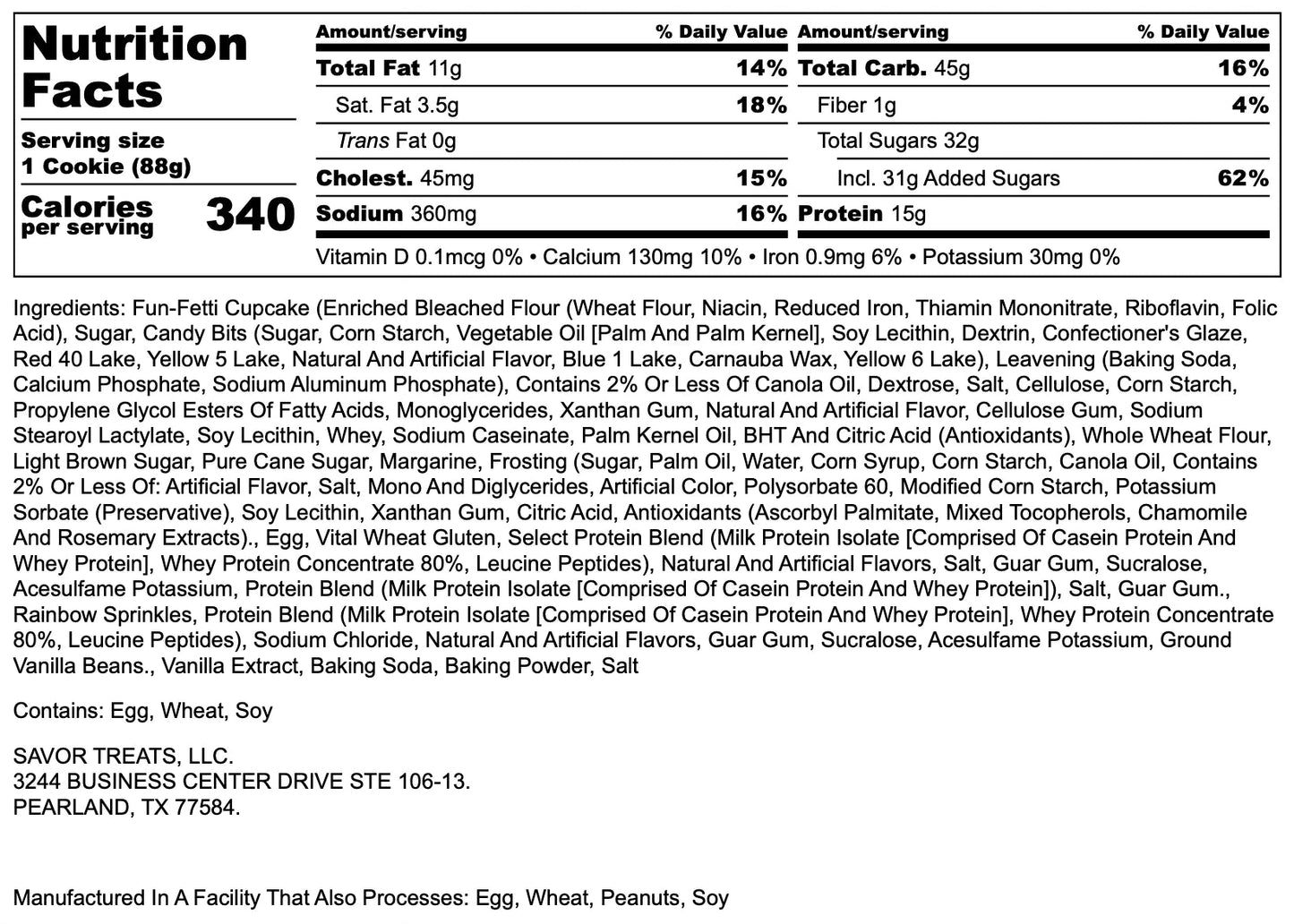 Wholesale Copious Confetti Stuffed Protein Cookie