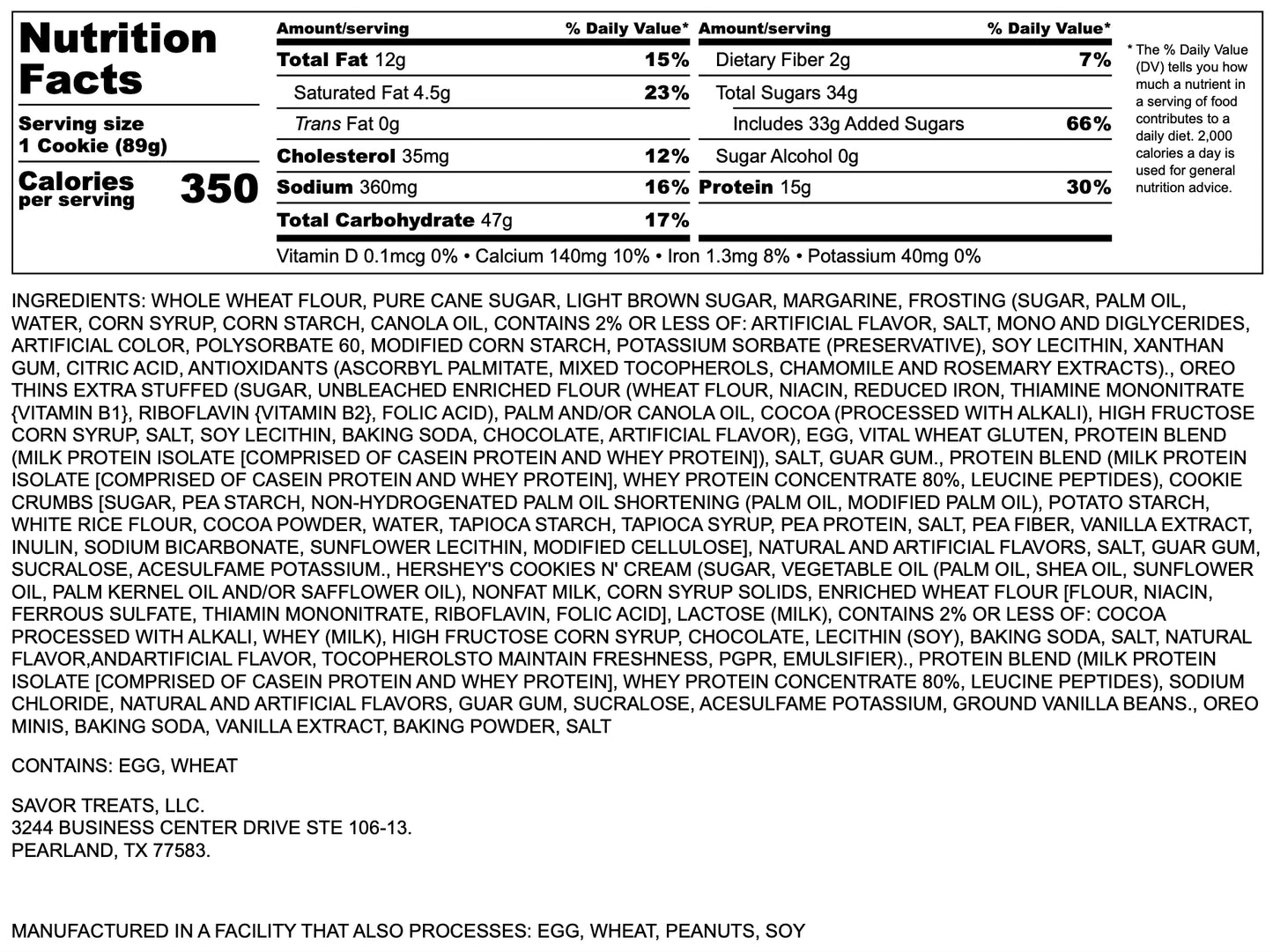 Wholesale Double Stuffed Stuffed Protein Cookie