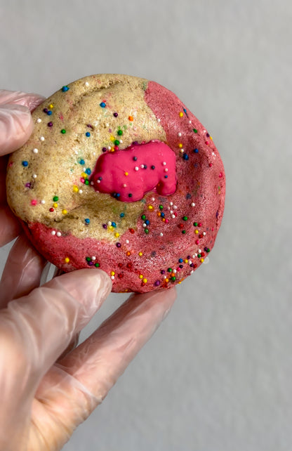 Circus Animals Stuffed Protein Cookie