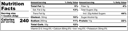 Cookies N' Cream Regular Protein Cookie